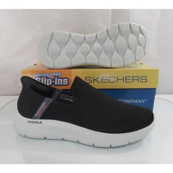 Men\'s Skechers Size 10.5 Slip Ins Go Walk Flex No Hands Sneakers Black / Grey main image 6